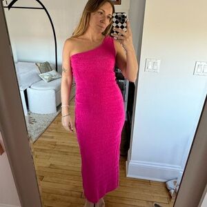One-Shoulder Pink Dress